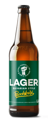 Пиво Lager Bochkari светлое фильтрованное 5%, 500мл
