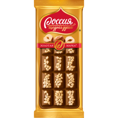 Шоколад молочный Россия - Щедрая Душа! с фундуком, 80г