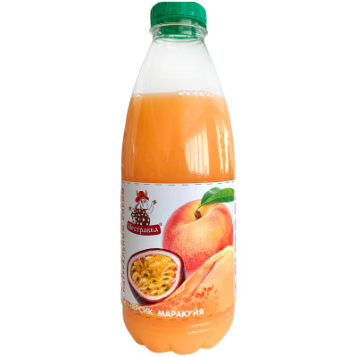 Напиток Пестравка сывороточный с соком персика и маракуйи, 900мл