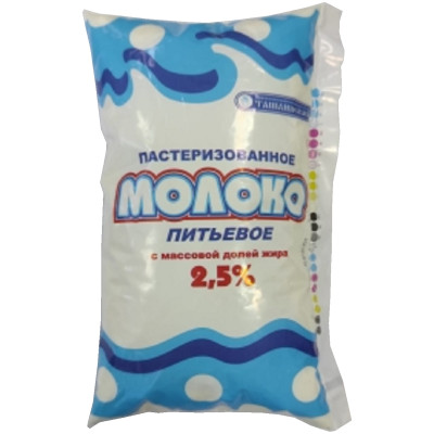 Молоко Ташлинский МЗ пастеризованное 2.5%, 900мл