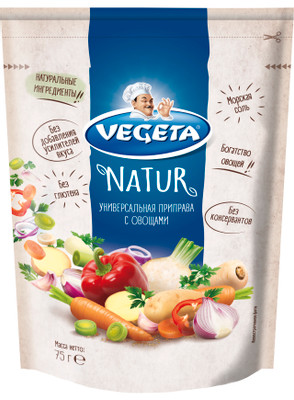 Приправа Vegeta Natur с овощами универсальная, 75г