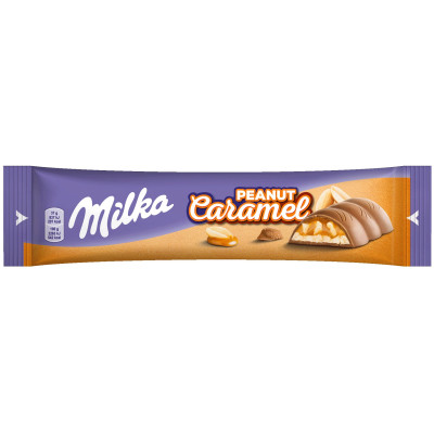 Шоколад молочный Milka арахис-карамель-воздушный рис, 37г