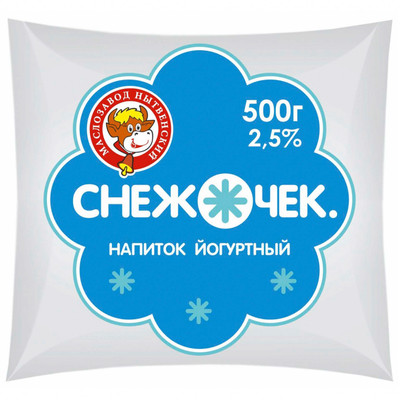 Напиток Маслозавод Нытвенский Снежочек кисломолочный йогуртный 2.5%, 500мл