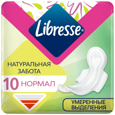 Прокладки Libresse Natural care ultra normal, 10шт