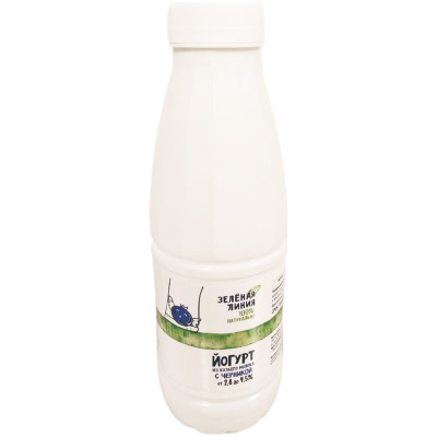 Йогурт из козьего молока черника 2.8-4.5% Зелёная Линия, 500мл