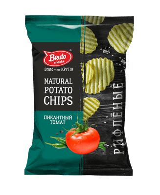 Чипсы Bruto из натурального картофеля со вкусом томата, 130г