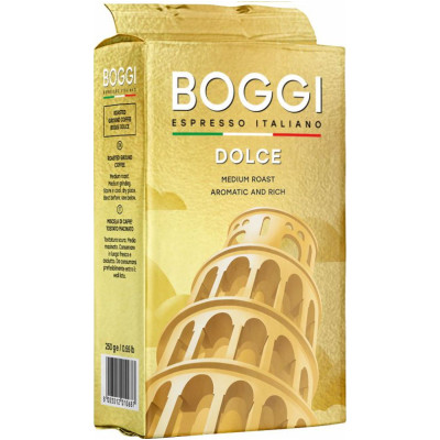 Кофе Boggi Дольче молотый среднеобжаренный, 250г