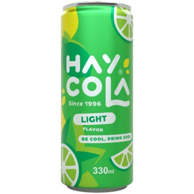 Напиток Hay cola Лайт со вкусом лимона прохладительный газированный, 330мл