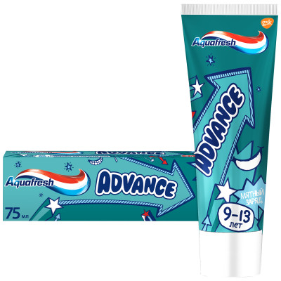 Зубная паста Aquafresh Advance для детей 9-13 лет, 75мл