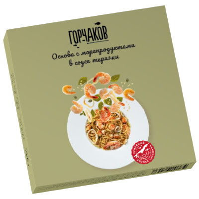 Основа Gorchakov Group с морепродуктами в соусе терияке замороженные, 300г