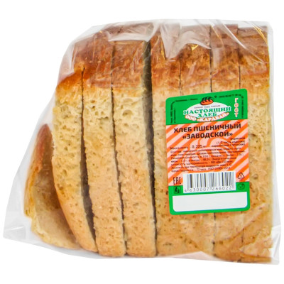 Хлеб Каравай Заводской пшеничный нарезка, 225г