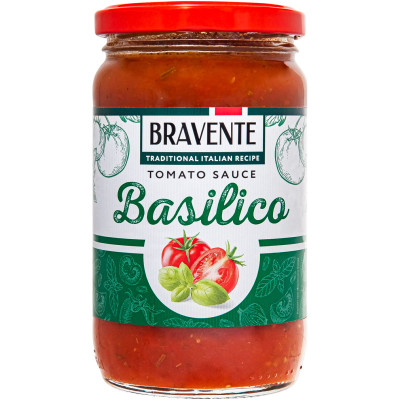 Соус Bravente Базилико томатный, 360г