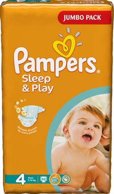 Подгузники Pampers Sleep&Play Maxi р.4 9-14кг, 68шт