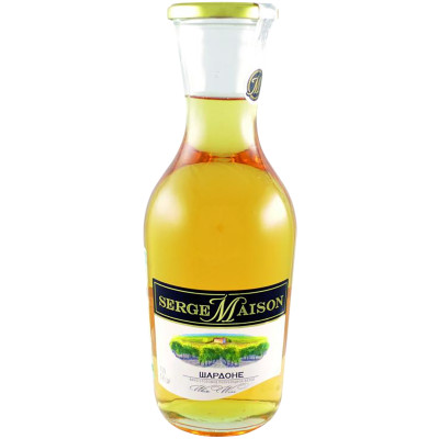 Вино Serge Maison Chardonnay белое полусладкое 10-12%, 1л