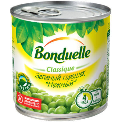 Горошек Bonduelle Classique зелёный, 200г