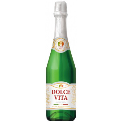 Плодовый алкогольный напиток Dolce Vita газированный полусладкий с фруктовым ароматом 10%, 750мл