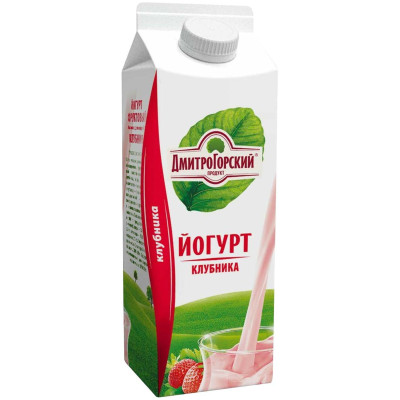 Йогурт Дмитрогорский Продукт Клубника 1.5%, 450мл