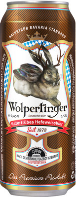 Пиво Wolpertinger Натуртрубес хефевайсбир пшеничное светлое нефильтрованное 5.5%, 450мл