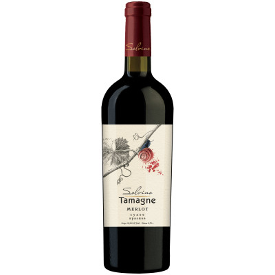 Вино Solvino Tamagne Merlot сухое красное 10-12%, 750мл