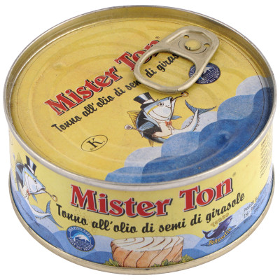 Филе-ломтики Mister Ton тунца желтоперого в подсолнечном масле, 160г