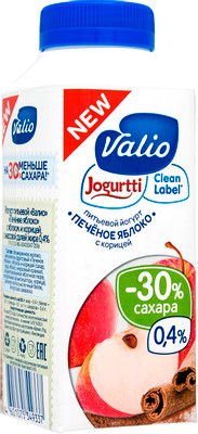 Йогурт питьевой Viola с печеным яблоком и корицей 0.4%, 330мл