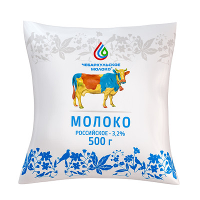 Молоко Чебаркульское Молоко 3.2%, 500мл