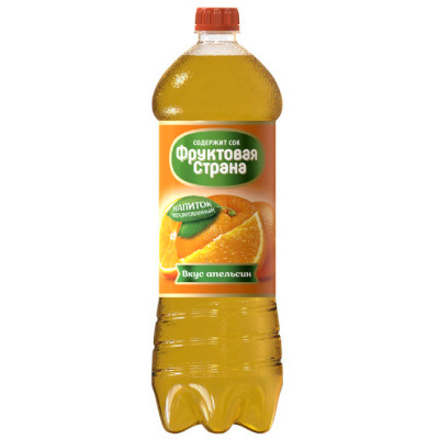 Напиток безалкогольный Фруктовая страна Вкус апельсин негазированный, 1.42л