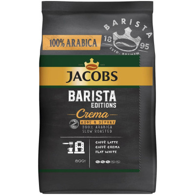 Кофе Jacobs Barista Editions Crema натуральный жареный в зёрнах, 800г