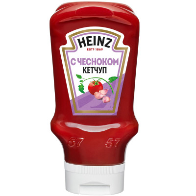 Кетчуп Heinz с чесноком, 460г