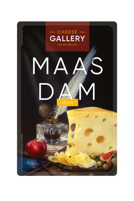 Сыр Cheese Gallery Маасдам нарезка 45%, 125г