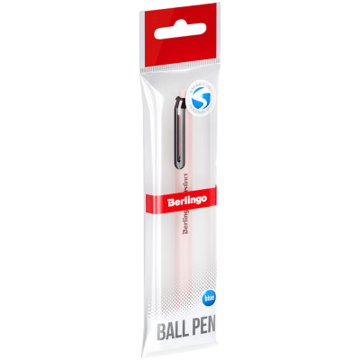 Ручка шариковая Berlingo Instinct автоматическая синяя ассорти, 1шт