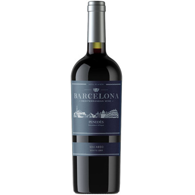 Вино Barcelona Mediterranean Wine белое сухое  12%, 750мл