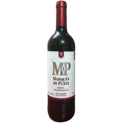 Вино Маркес де Плата ординарное сортовое сухое красное, 750мл
