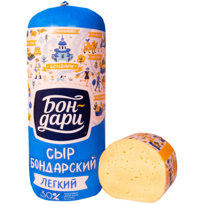 Сыр Бон-Дари Бондарский Легкий 30%