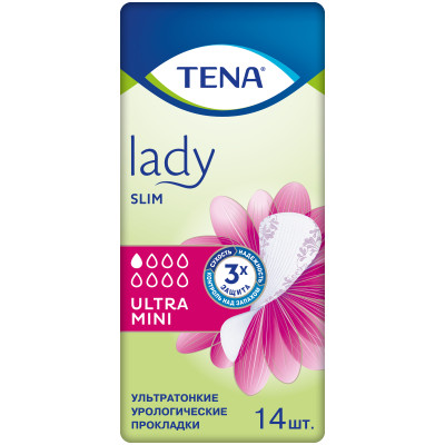Прокладки урологические Tena Lady Slim Ultra Mini, 14шт