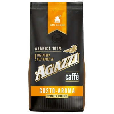 Кофе Agazzi Gusto-Aroma жареный молотый, 200г