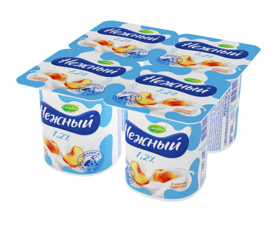Продукт йогуртный Campina Нежный с соком персика 1.2%, 100г