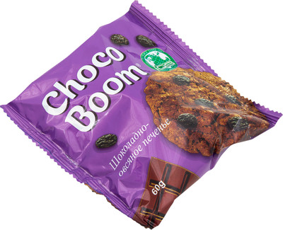 Печенье Choco Boom шоколадно-овсяное, 60г