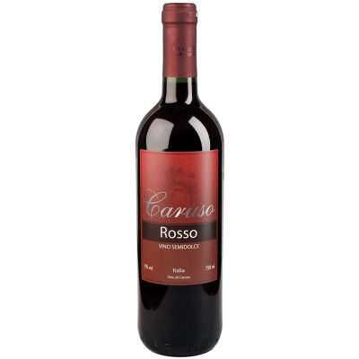 Вино Caruso Россо Семидольче красное полусладкое 11%, 750мл
