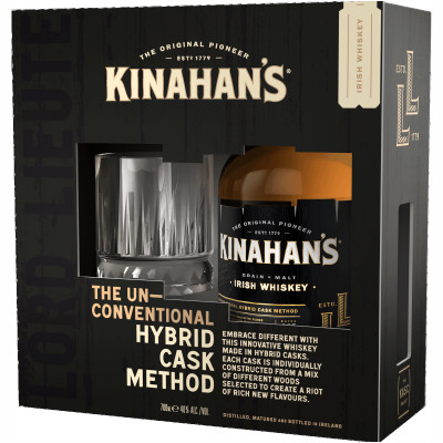 Виски Kinahans LL ирландский купажированный в наборе со стаканом, 700мл