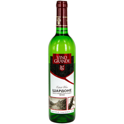 Вино столовое Vino Grande Шардоне белое полусладкое, 700мл