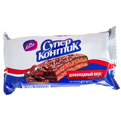 Печенье-сэндвич Konti Супер-Контик шоколадное, 100г