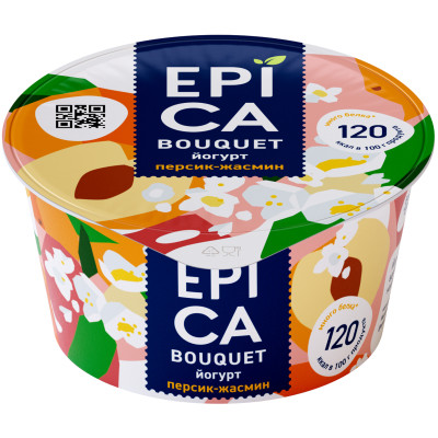 Йогурт Epica Bouquet персик-жасмин 4.8%, 130г