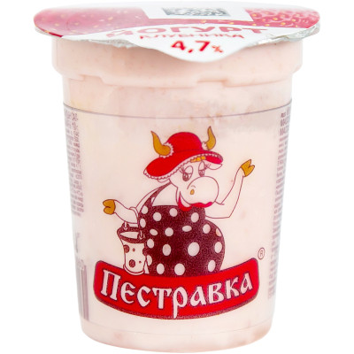 Йогурт Пестравка с клубникой 4.7%, 110г
