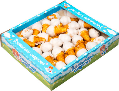 Печенье Ванюшкины Сладости Мороженка сдобное в белой глазури, 380г