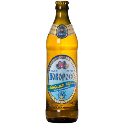 Пиво Новоросс Летняя серия светлое фильтрованное 3.6%, 1.5л
