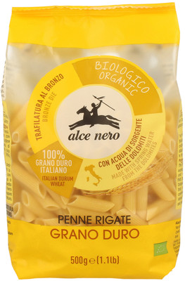 Макароны Alce Nero Penne Rigate Biologici-Organic из твёрдых сортов пшеницы, 500г