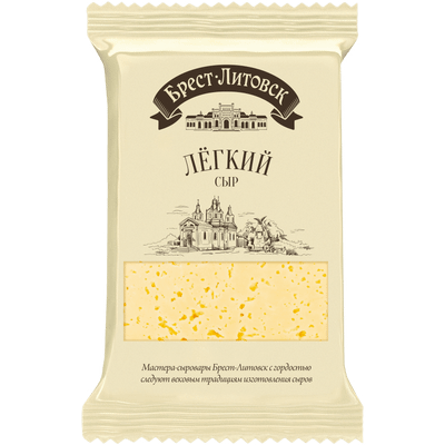 Сыр Брест-Литовск Лёгкий брусок 35%, 200г