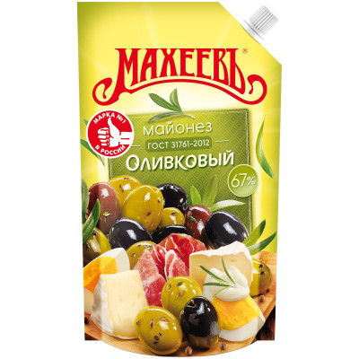 Майонез Махеевъ оливковый 67%, 400г