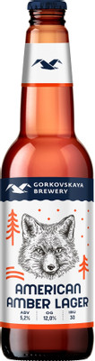 Пиво Gorkovskaya Brewery Американский Амбер Лагер светлое 5.2%, 440мл